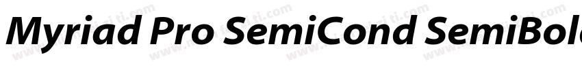 Myriad Pro SemiCond SemiBold字体转换